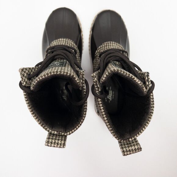 G.H. Bass Duck Boots Women’s 6 Houndstooth Waterproof Winter Rain Snow Boot - Picture 7 of 16